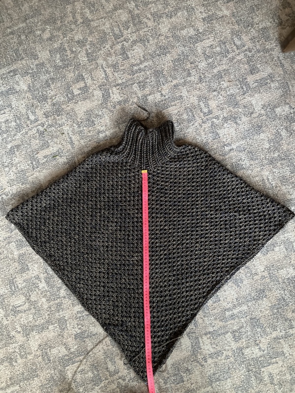 Crochet pattern poncho with cowl