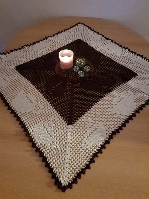 Häkeln / Mitteldecke &quot;Coffee&quot;