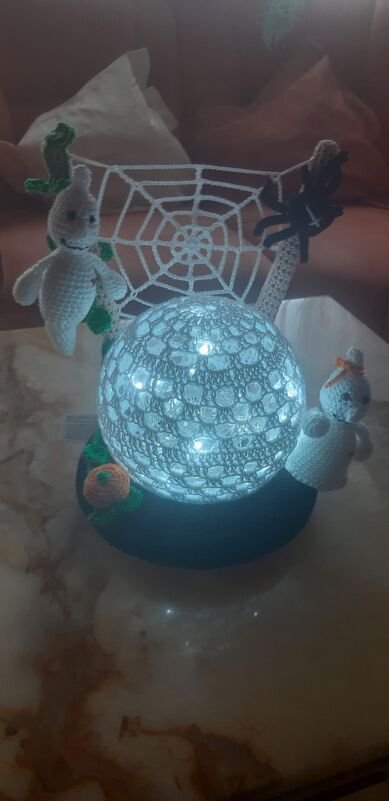 Halloweenlampe / Häkelanleitung