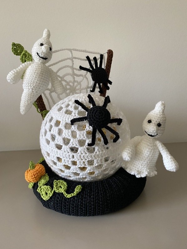 Halloweenlampe / Häkelanleitung