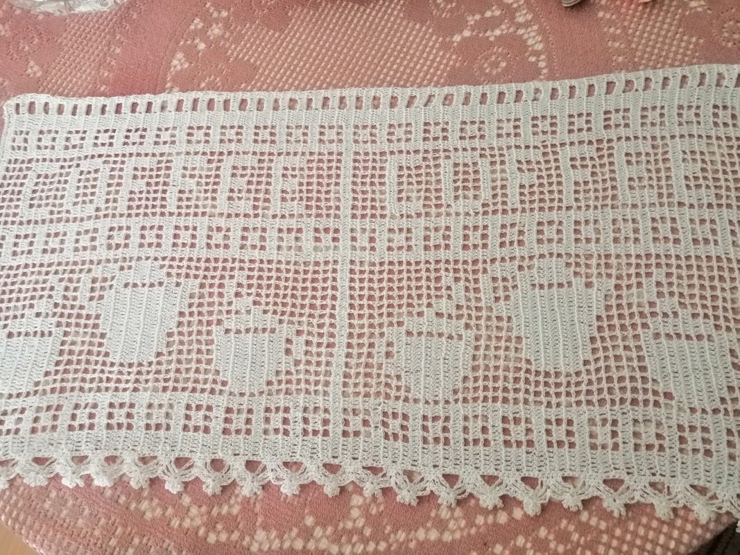 Häkeln / Gardine "Coffee" + Bonus