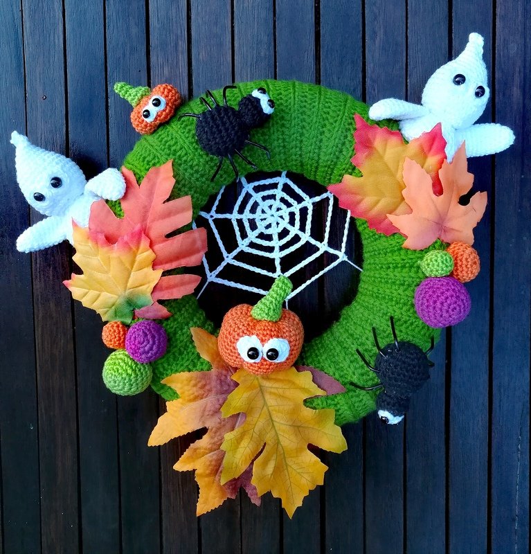 Häkelanleitung Türkranz Halloween - PDF Datei