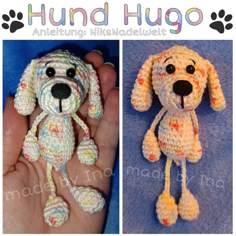 Häkelanleitung - Taschenbaumler Hund Hugo