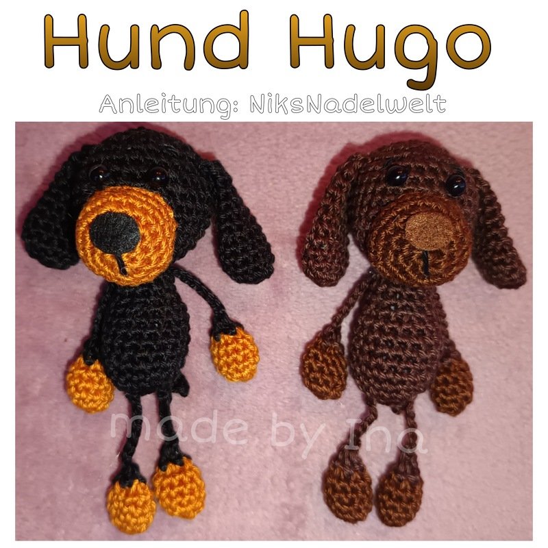 Häkelanleitung - Taschenbaumler Hund Hugo