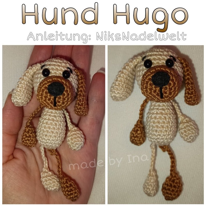 Häkelanleitung - Taschenbaumler Hund Hugo