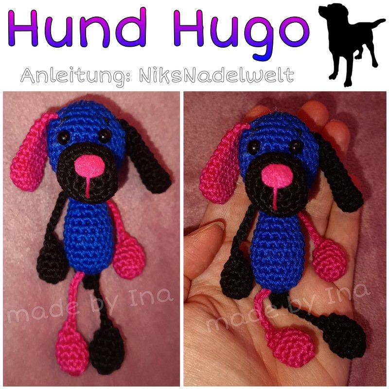Häkelanleitung - Taschenbaumler Hund Hugo