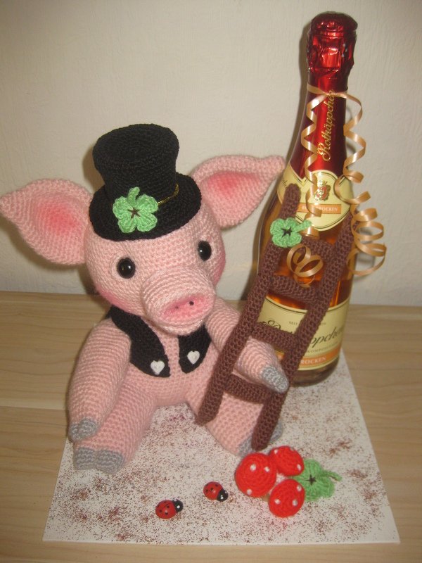 Glücksschwein - Neujahr Häkelanleitung Amigurumi