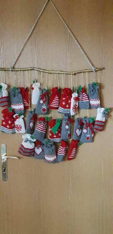 Advent calendar, Christmas calendar - crochet pattern 2 sizes and 8 motifs