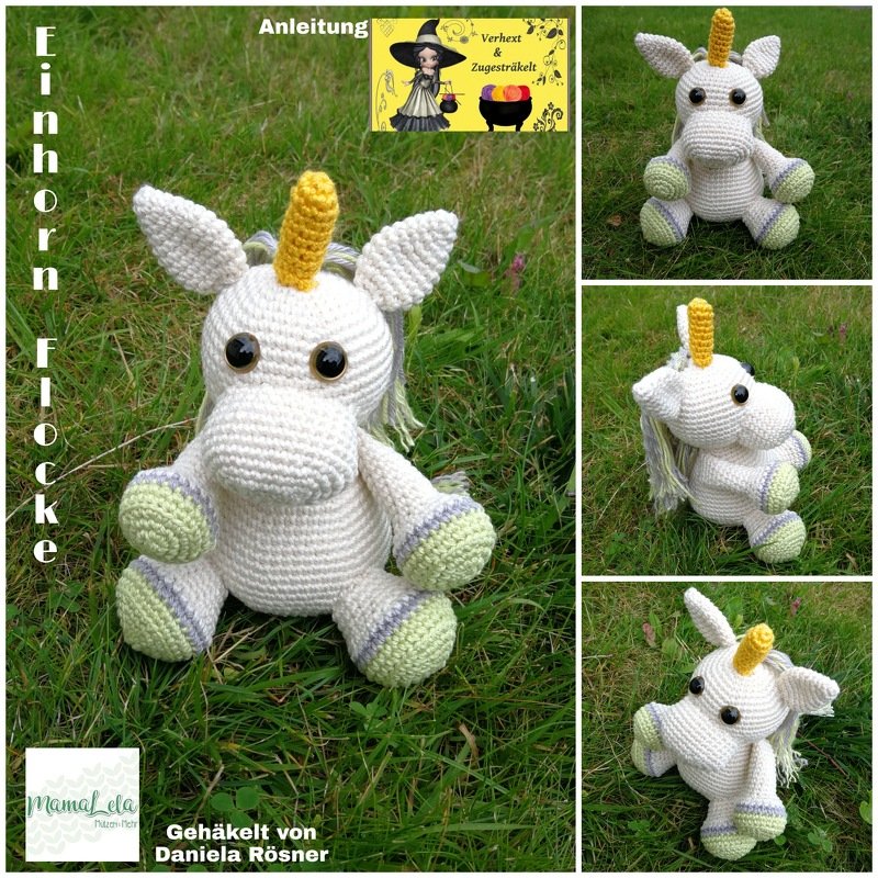 Häkelanleitung Einhorn Flocke