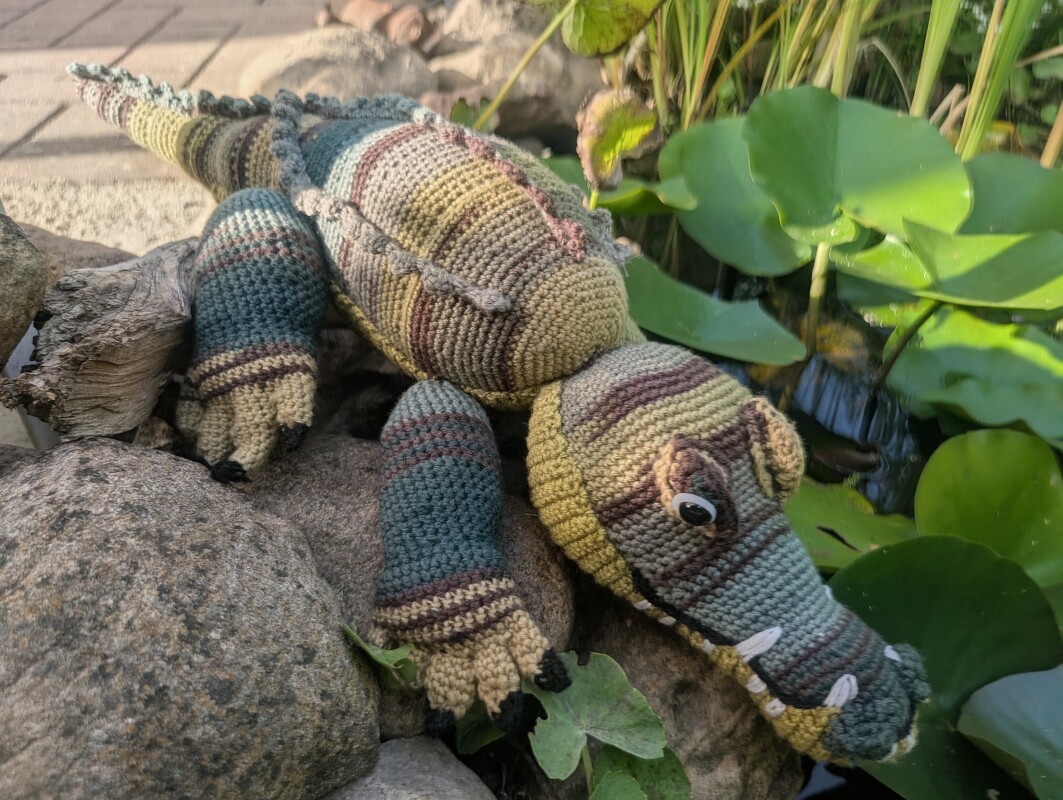Krokodil Krischa von Schnappi, gehäkelt von Dadade