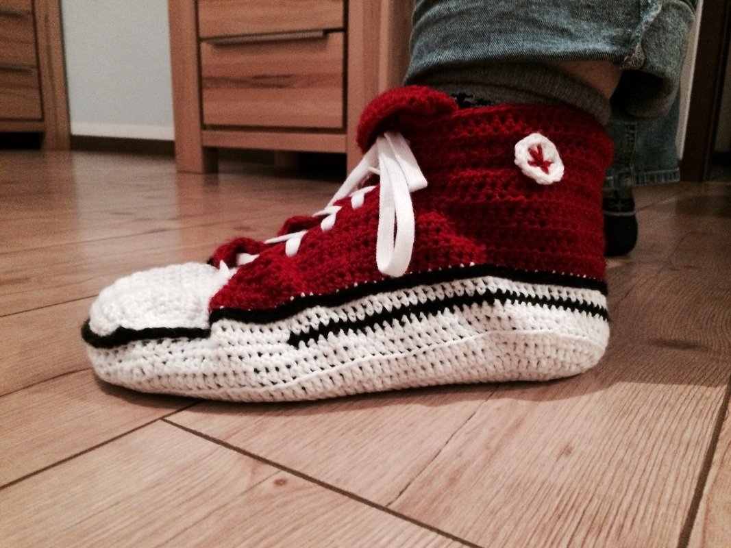 Häkelanleitung Hausschuhe, Turnschuhe Gr. 36/37, 38/39, 40/41, 42/43, 44/45