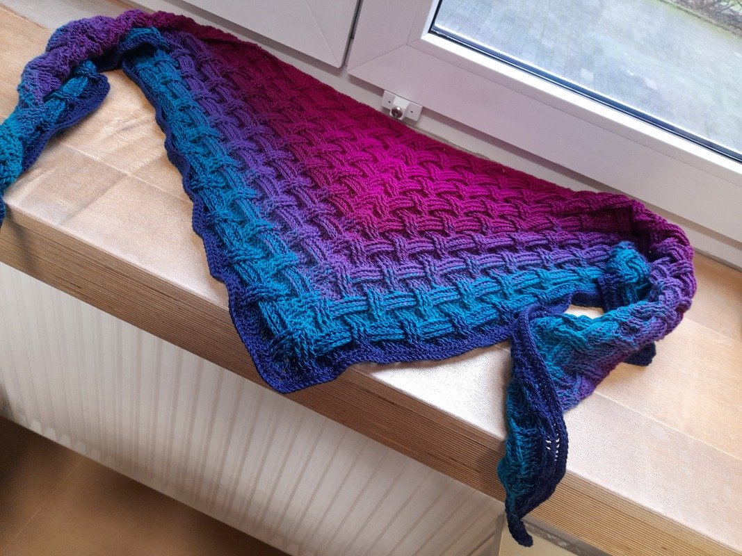 Häkelanleitung Tuch &quot;Drunter und Drüber&quot; - neu - jetzt mit zwei Tuchformen