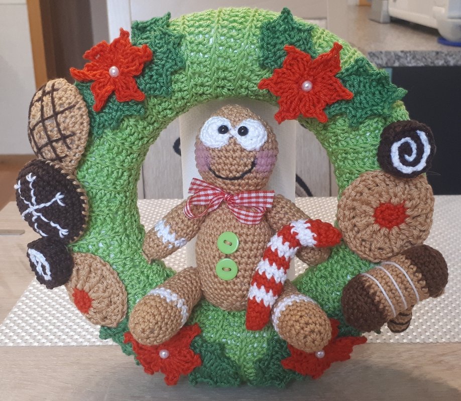 Häkelanleitung Türkranz Lebkuchenmännchen - PDF Datei