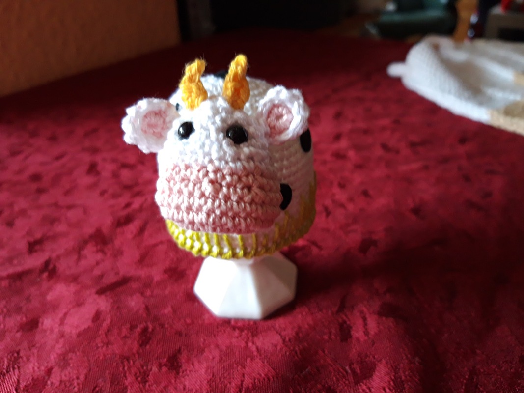 Eierwärmer Kuh - Häkelanleitung