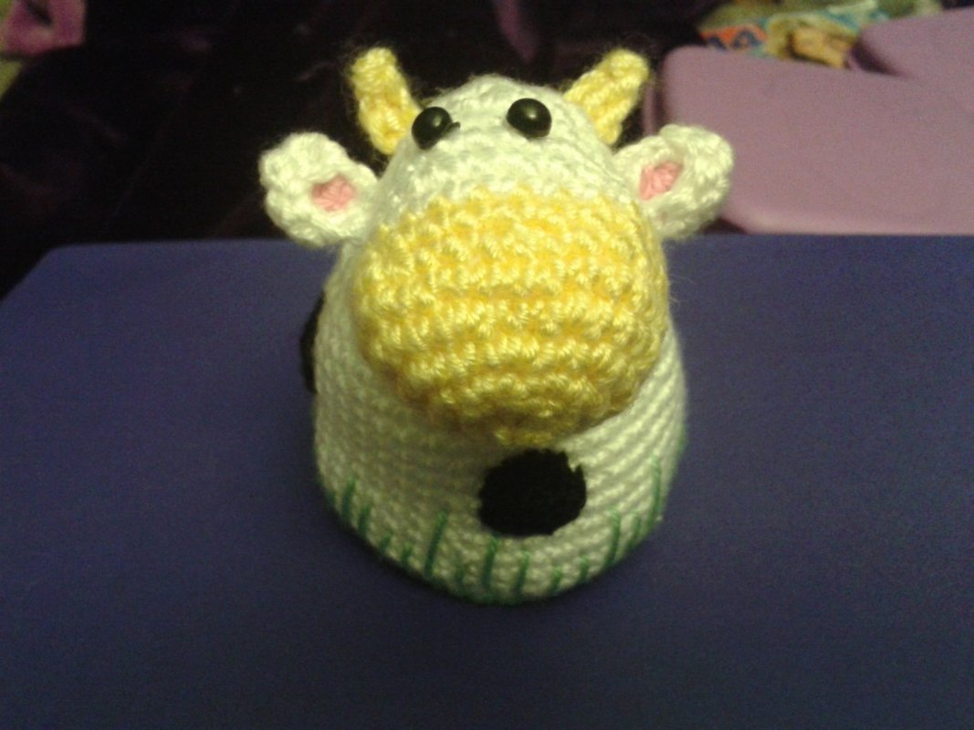 Eierwärmer Kuh - Häkelanleitung