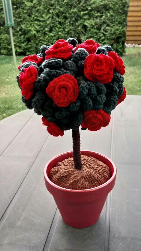 Häkelanleitung Rosenbäumchen