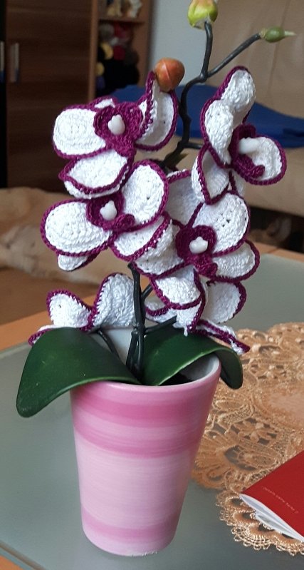Häkelanleitung Orchidee