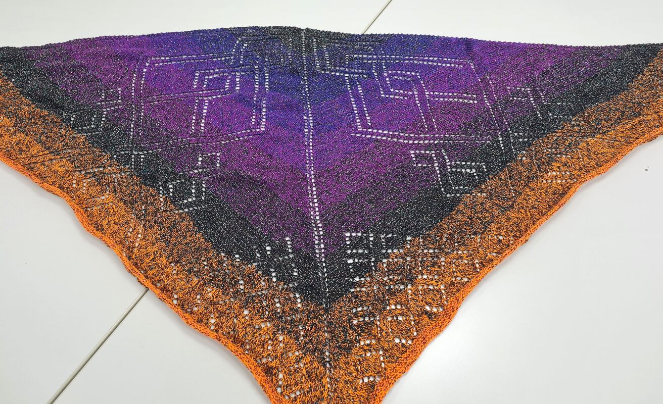 Strickanleitung, Dreieckstuch, X-Mas