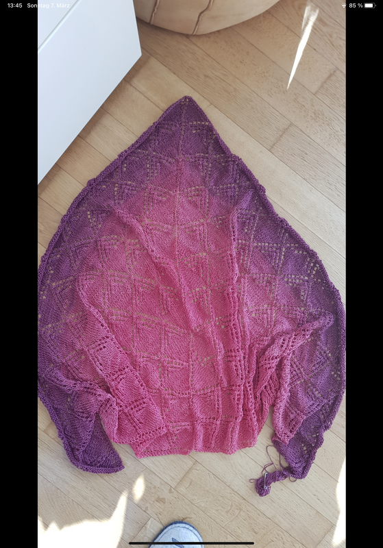 Strickanleitung Dreieckstuch Caribbean