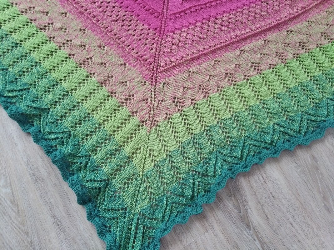 Strickanleitung, Dreieckstuch, Cape Daisy