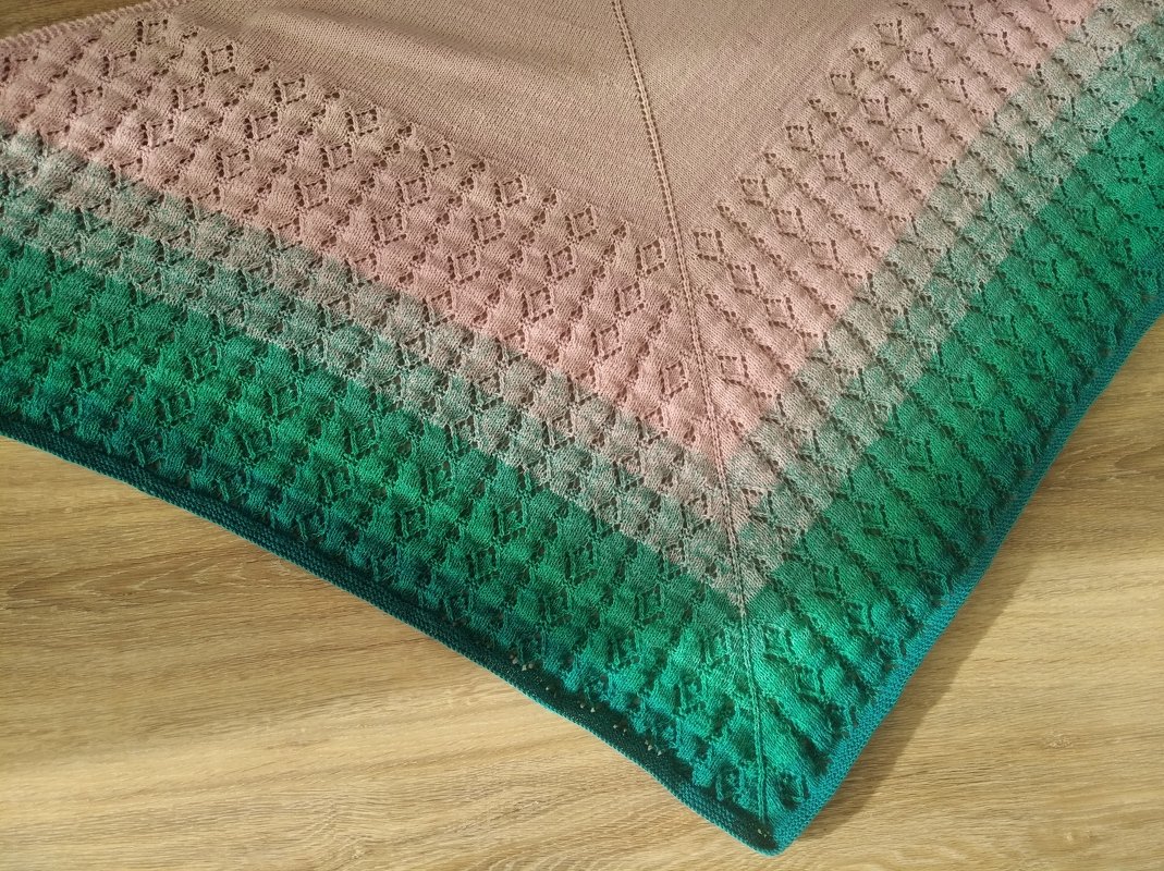 Strickanleitung, Dreieckstuch, Cherry Lady