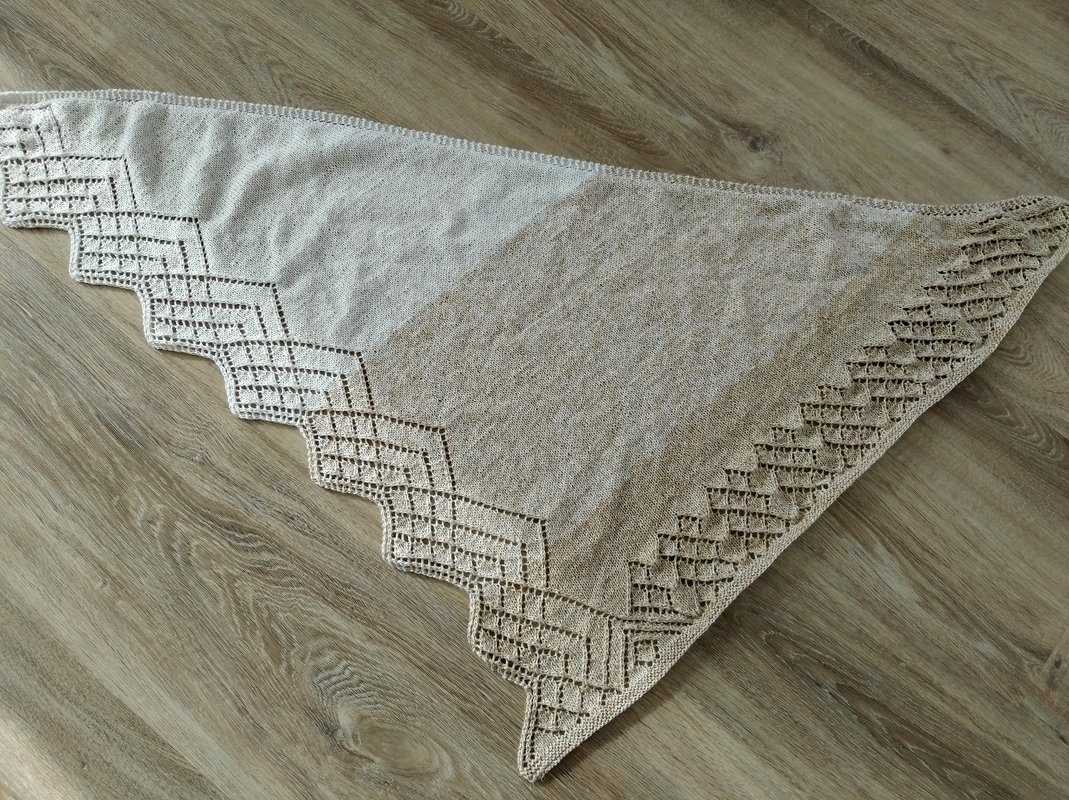 Strickanleitung, Dreieckstuch, Gingerbread