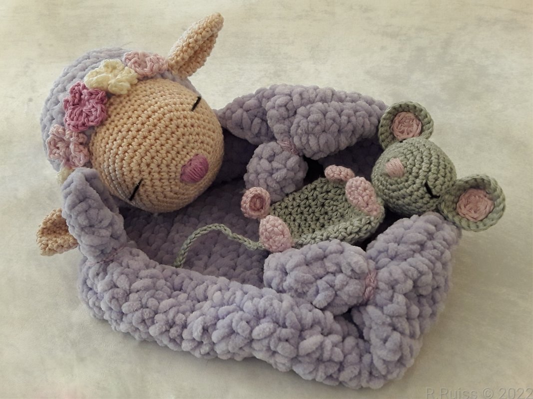 Häkelanleitung Schmuse-Schäfchen, Schmusetuch häkeln