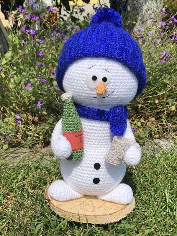 Schneemann – beschwipster Egon - Häkelanleitung