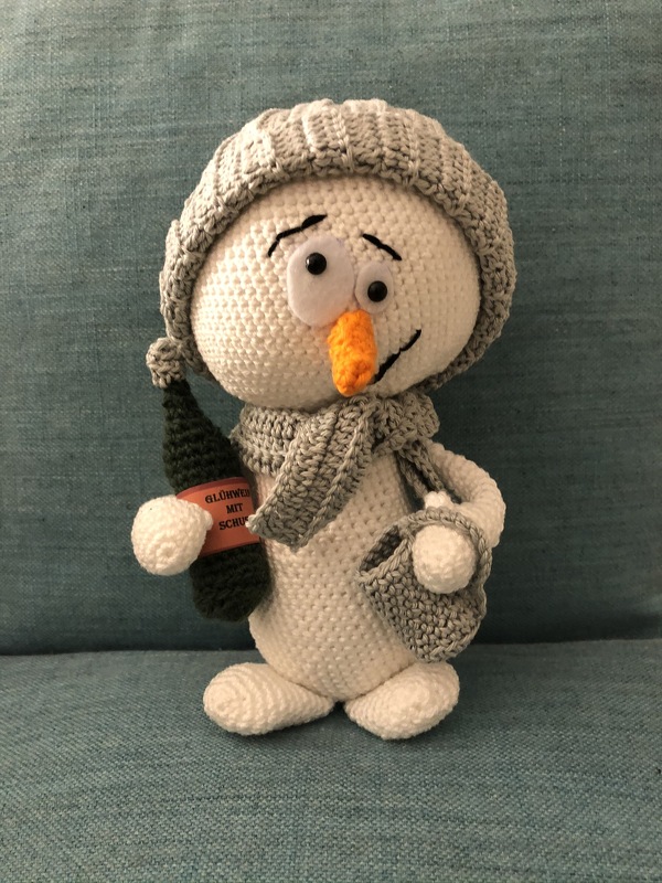 Schneemann – beschwipster Egon - Häkelanleitung