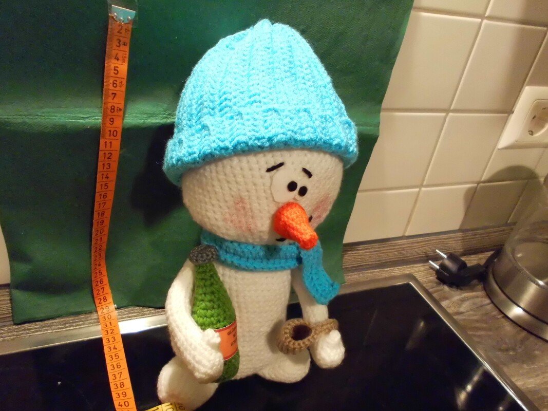 Schneemann – beschwipster Egon - Häkelanleitung