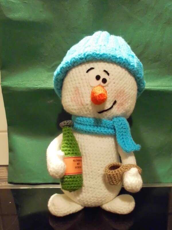 Schneemann – beschwipster Egon - Häkelanleitung