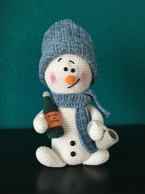 Schneemann – beschwipster Egon - Häkelanleitung