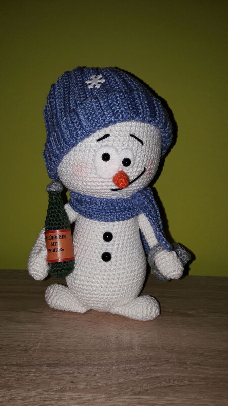 Schneemann – beschwipster Egon - Häkelanleitung