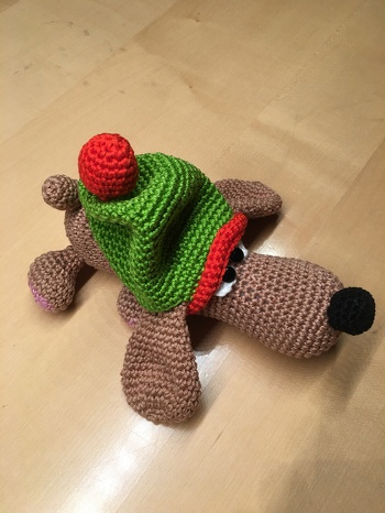 Eine wirklich tolle Anleitung die sehr viel Freude bereitet zum Nachhäkeln. Das Resultat sieht ganz niedlich aus - besser als auf meinem Bild...