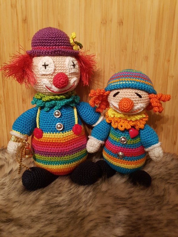 2er Set Clown Petie und sein großer Freund Pepe