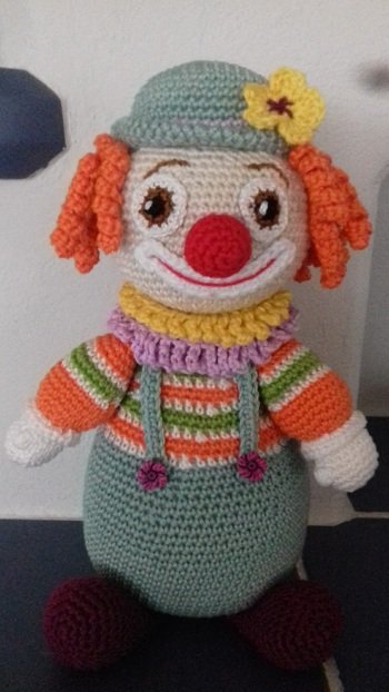 Hier ist mein Clown - Augen sind von mir anders gestaltet worden.