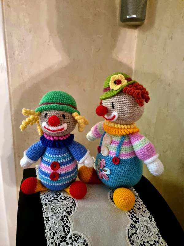 2er Set Clown Petie und sein großer Freund Pepe