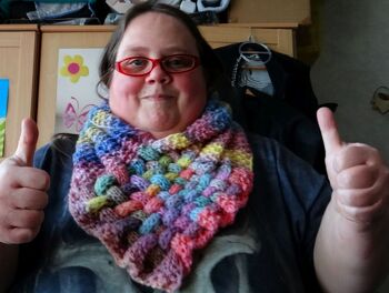 Ein toller Loop, Danke für die Mühe und idee, es hat mir richtig Spass gemacht diesen zu stricken. ;o)