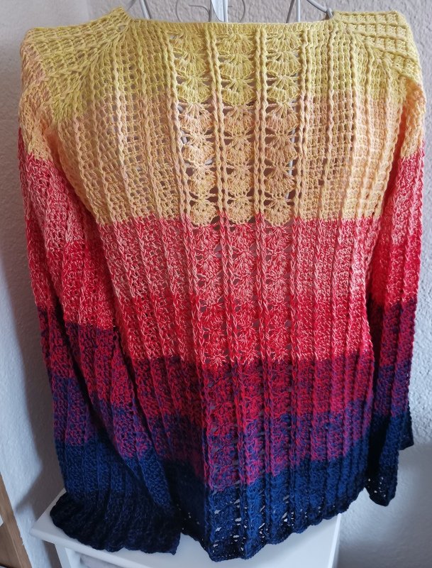 Häkelanleitung Pullover "Eiskristall" - alle Größen