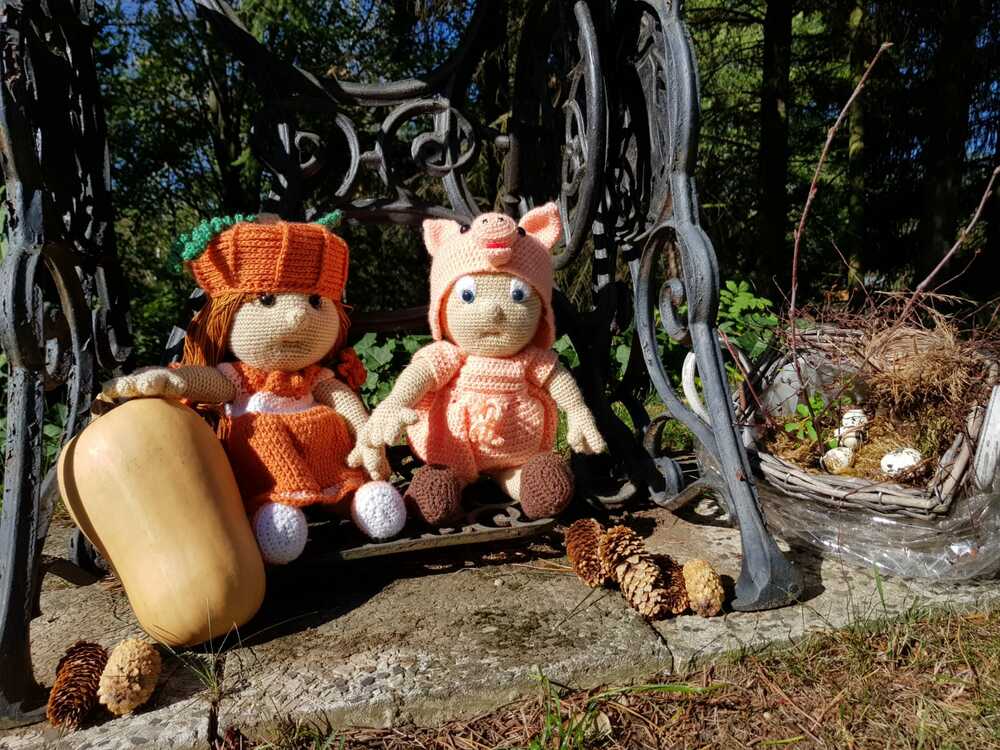 Häkelanleitung Puppenkleidung, Schweinchen Annabell