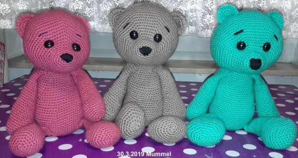 PDF Großer Teddy Micha 50 cm oder/und 30 cm Häkelanleitung Amigurumi