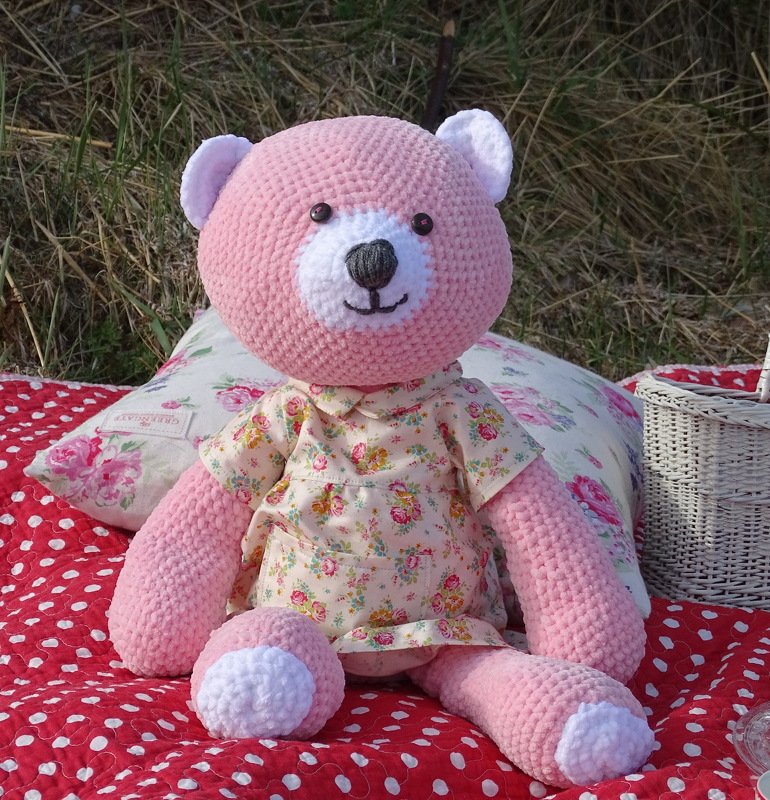 PDF Großer Teddy Micha 50 cm oder/und 30 cm Häkelanleitung Amigurumi