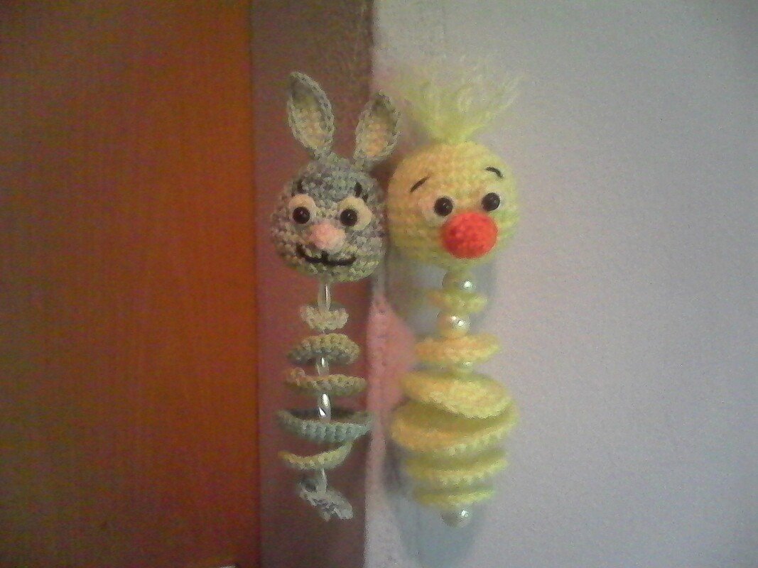 Crochet Pattern Easter hangers bunny and chick