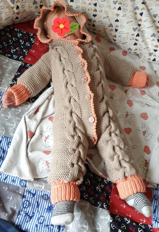 Strickanleitung Babyoverall ++ Braids ++ onesize Gr. 0-6 Monate