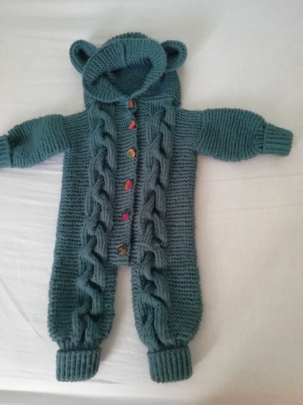 Strickanleitung Babyoverall ++ Braids ++ onesize Gr. 0-6 Monate