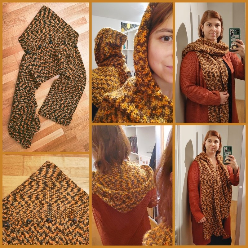 - LANA - Kapuzenschal alle Größen häkeln, Schal mit Kapuze, Scoodie, Hoodie, Kapuze unisex