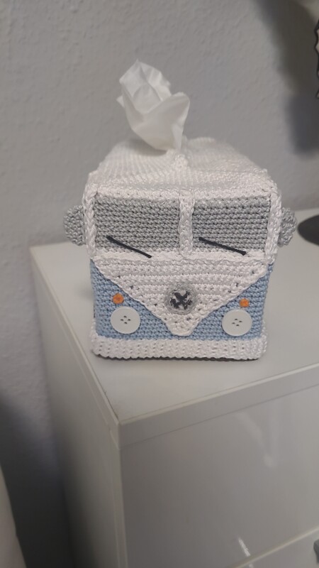 Tissue Box Cover Camper Van Bus Crochet Pattern PDF
