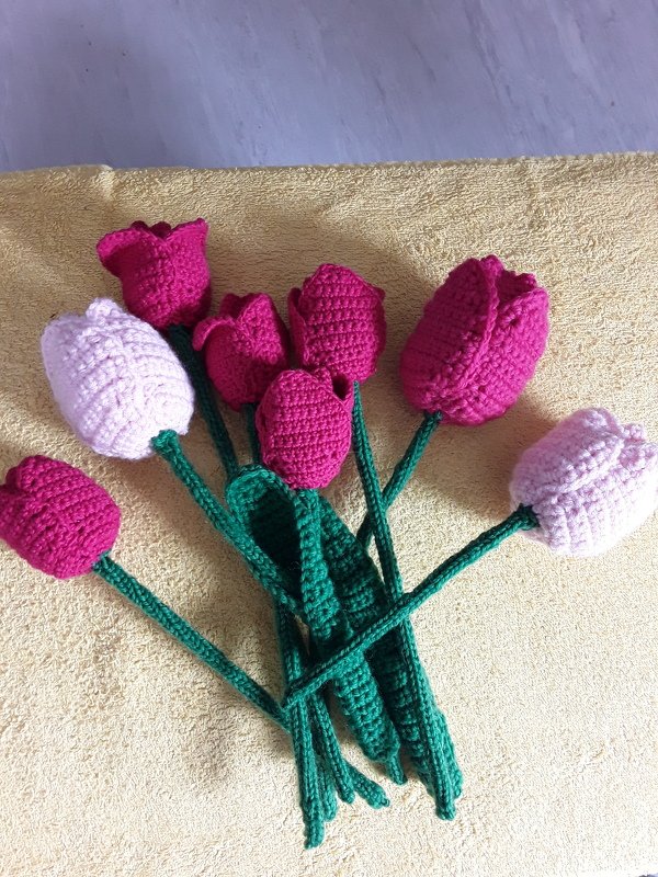 Häkelanleitung Tulpenstrauß