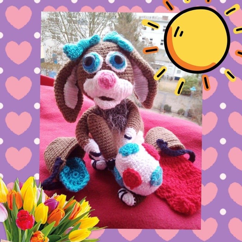 Häkelanleitung &quot; Babsi&quot; und das falsche Osterei