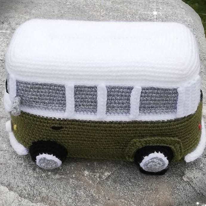 Amigurumi Classic Camper Van Bus PDF Crochet Pattern